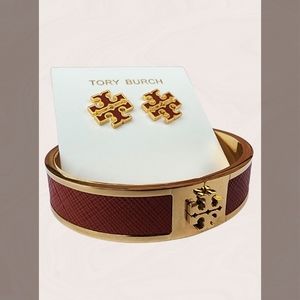 Bangle bracelet set w/earrings Tory Burch